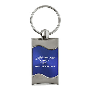 Ford Mustang Keychain & Keyring - Blue Wave (KC3075.MUS.BLU)