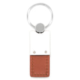 Jeep Grill Keychain & Keyring - Duo Premium Brown Leather (KC1740.JEEG.BRN)