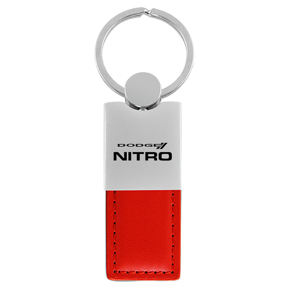 Dodge Nitro Keychain & Keyring - Duo Premium Red Leather (KC1740.NIT.RED)