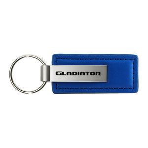 Jeep Gladiator Keychain & Keyring - Blue Premium Leather (KC1543.GLAD)