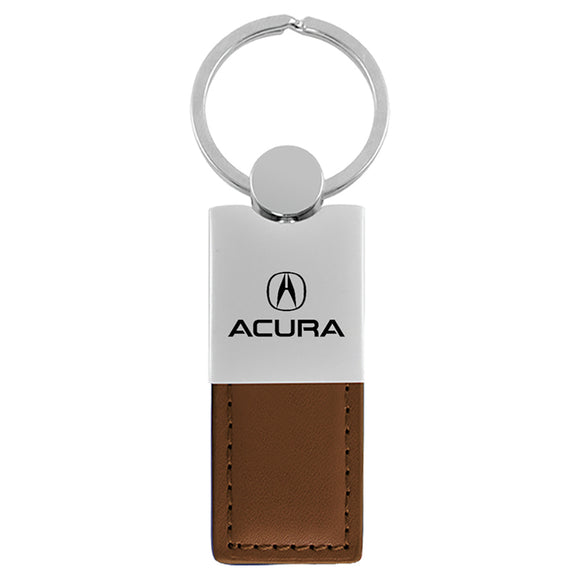 Acura Keychain & Keyring - Duo Premium Brown Leather (KC1740.ACU.BRN)