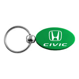Honda Civic Keychain & Keyring - Green Oval (KC1340.CIV.GRN)