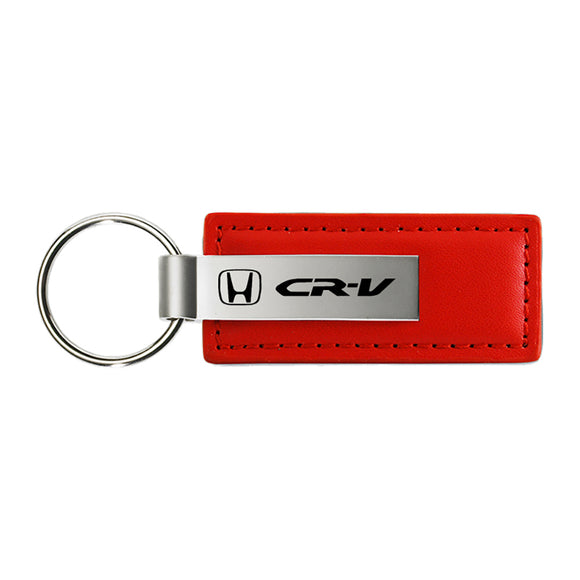 Honda CR-V Keychain & Keyring - Red Premium Leather (KC1542.CRV)