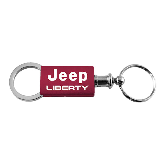 Jeep Liberty Keychain & Keyring - Burgundy Valet (KC3718.LIB.BUR)