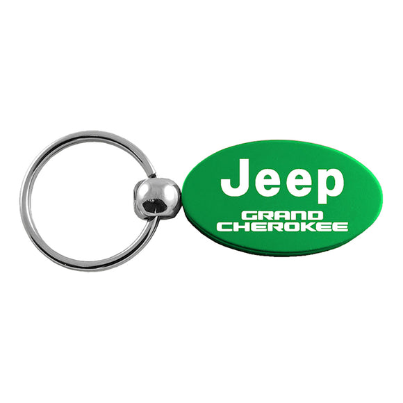 Jeep Grand Cherokee Keychain & Keyring - Green Oval (KC1340.GRA.GRN)