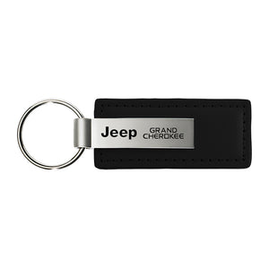 Jeep Grand Cherokee Keychain & Keyring - Premium Leather (KC1540.GRA)