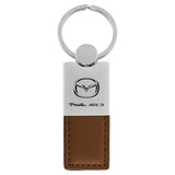 Mazda Miata MX-5 Keychain & Keyring - Duo Premium Brown Leather (KC1740.MIA.BRN)