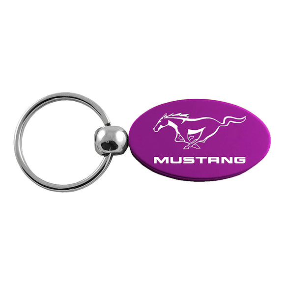 Ford Mustang Keychain & Keyring - Purple Oval (KC1340.MUS.PUR)