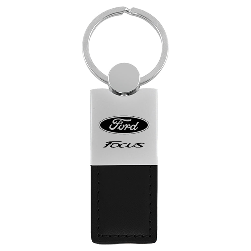 Ford Focus Keychain & Keyring - Duo Premium Black Leather (KC1740.FOC ...