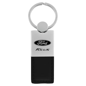 Ford Focus Keychain & Keyring - Duo Premium Black Leather (KC1740.FOC.BLK)