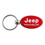 Jeep Wrangler Keychain & Keyring - Red Oval (KC1340.WRA.RED)