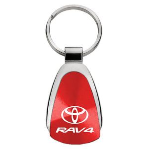 Toyota RAV4 Keychain & Keyring - Red Teardrop (KCRED.RAV)