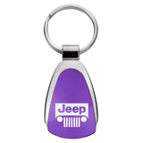 Jeep Grill Keychain & Keyring - Purple Teardrop (KCPUR.JEEG)