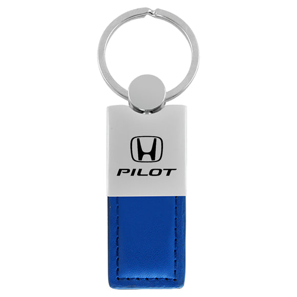 Honda Pilot Keychain & Keyring - Duo Premium Blue Leather (KC1740.PIL.BLU)