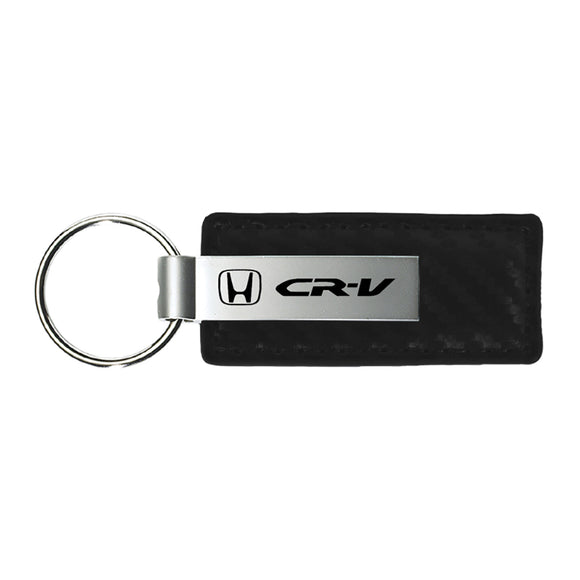 Honda CR-V Keychain & Keyring - Carbon Fiber Texture Leather (KC1550.CRV)