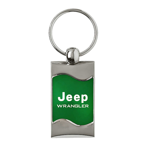 Jeep Wrangler Keychain & Keyring - Green Wave (KC3075.WRA.GRN)