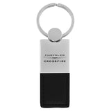 Chrysler Crossfire Keychain & Keyring - Duo Premium Black Leather (KC1740.CRO.BLK)