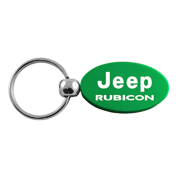 Jeep Rubicon Keychain & Keyring - Green Oval (KC1340.RUB.GRN)