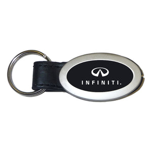 Infiniti Keychain & Keyring - Black Leather Oval (KC3210.INF)