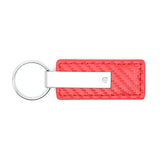 Jeep Grand Cherokee Keychain & Keyring - Red Carbon Fiber Texture Leather (KC1552.GRA)