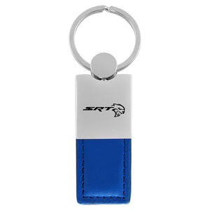 Dodge SRTH Hellcat Keychain & Keyring - Duo Premium Blue Leather (KC1740.SRTH.BLU)