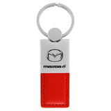 Mazda 6 Keychain & Keyring - Duo Premium Red Leather (KC1740.MZ6.RED)