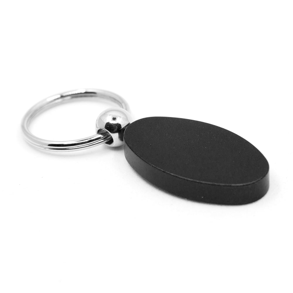 Nissan Juke Keychain Keyring Black Oval KC1340.JUKE.BLK WholesaleKeychain
